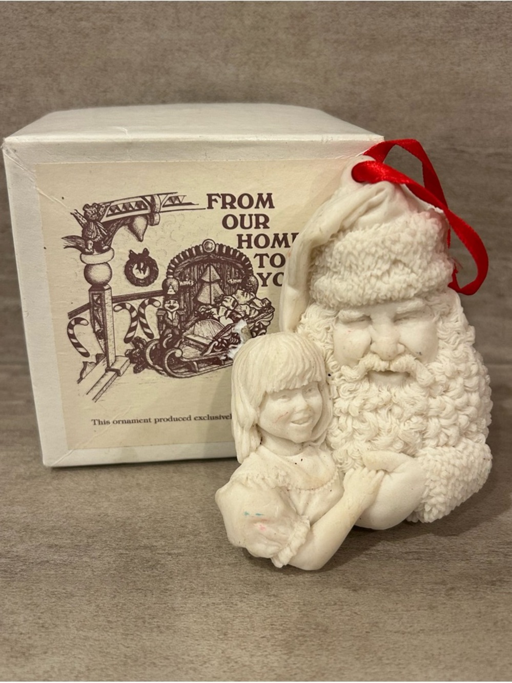 1997 Mark Klaus "From Our Home to Yours" 3D Diorama Christmas Ornament